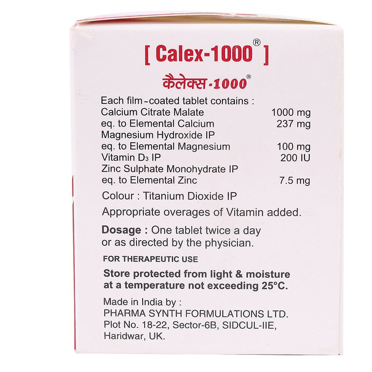 Calex-1000 Tablet 10's, Pack of 10 Calex-1000 Tablet 10's, Pack of 10