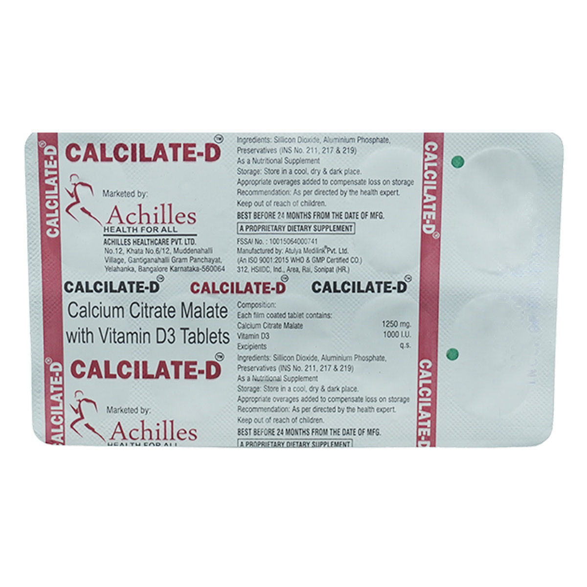 Calcilate-D Tablet 10's, Pack of 10 TABLETS Calcilate-D Tablet 10's, Pack of 10 TABLETS