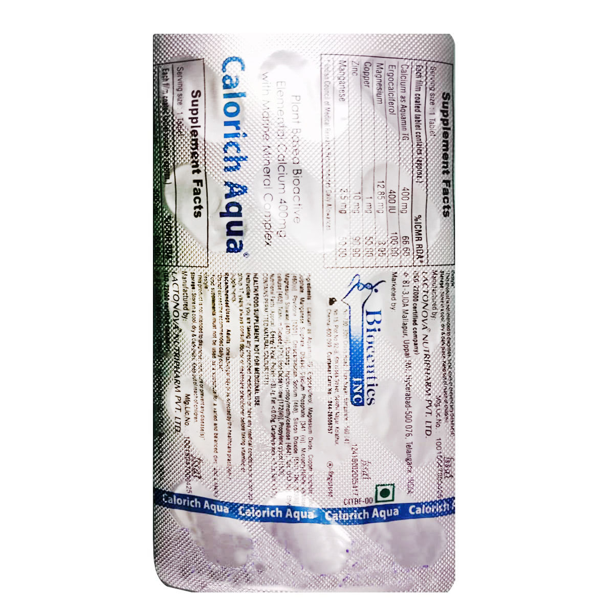 Buy Calorich Aqua Tablet 15's Online