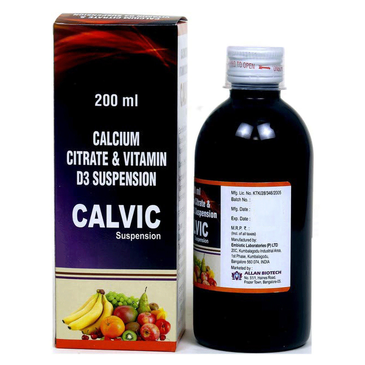 Calvic Suspension 200 ml, Pack of 1 Calvic Suspension 200 ml, Pack of 1