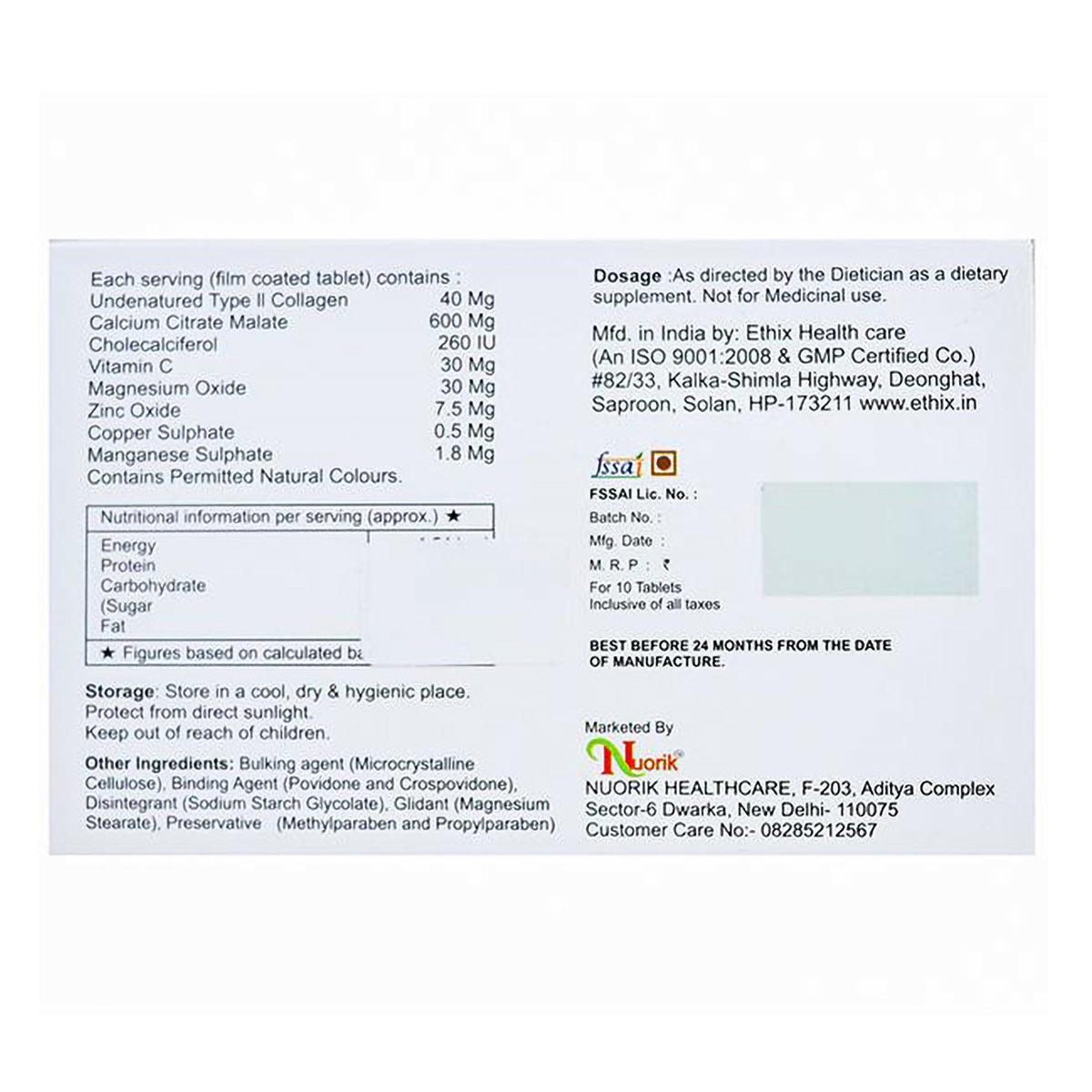 Calcoshine Tablet 10's, Pack of 10 Calcoshine Tablet 10's, Pack of 10