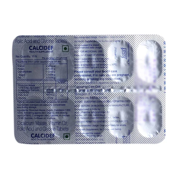 Calcidef Tablet 10's, Pack of 10 TABLETS