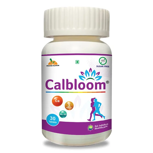 Calbloom Sugar Free Orange Flavored, 30 Tablets, Pack of 1