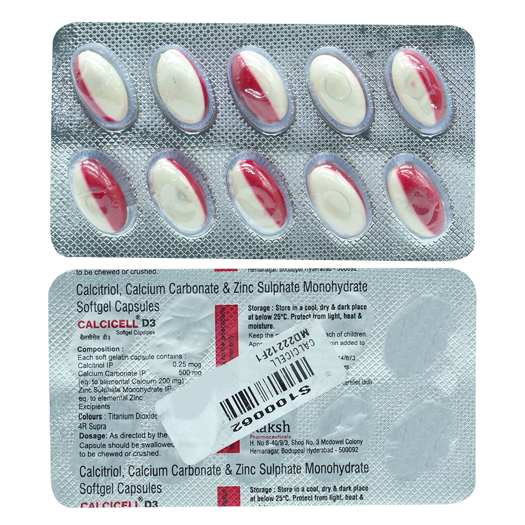 Buy Calcicell D3 Softgel Capsule 10's Online