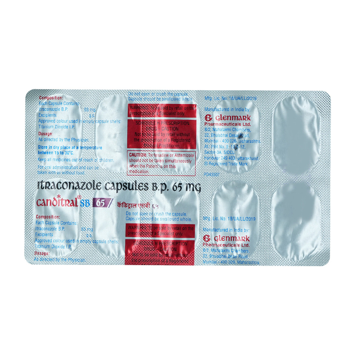 Canditral SB 65 Capsule 10's, Pack of 10 CAPSULES Canditral SB 65 Capsule 10's, Pack of 10 CAPSULES