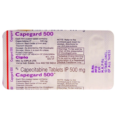 Capegard 500 Tablet 10's, Pack of 10 TABLETS