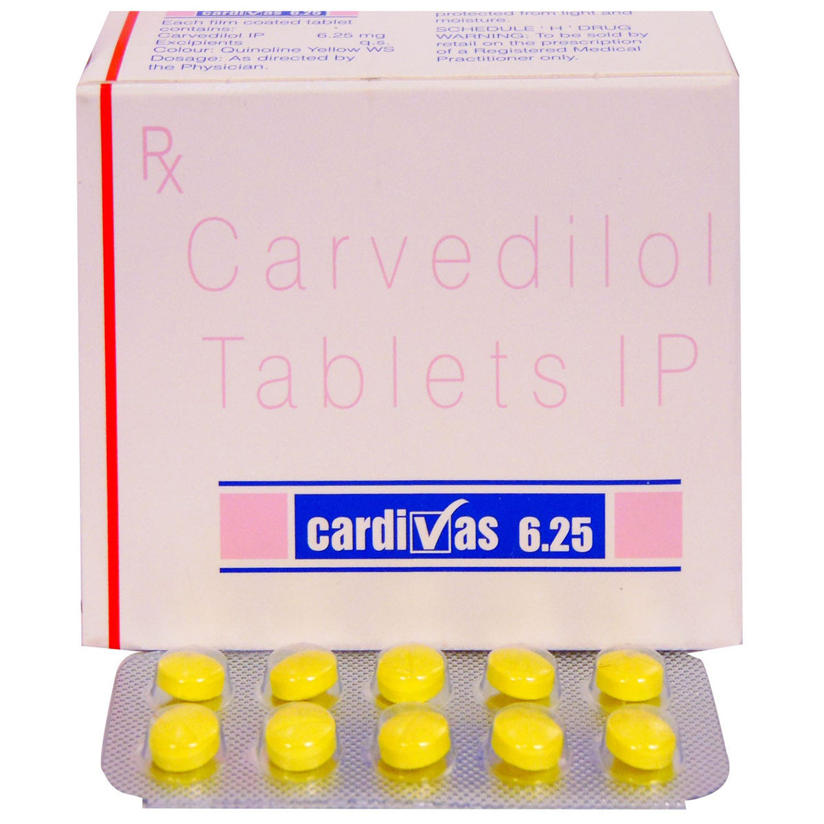 Cardivas 6.25 Tablet 10's, Pack of 10 TABLETS Cardivas 6.25 Tablet 10's, Pack of 10 TABLETS