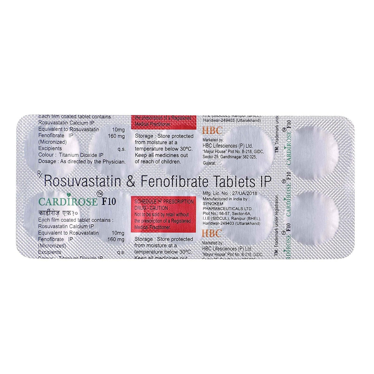 Cardirose F 10 Tablet 10's, Pack of 10 Cardirose F 10 Tablet 10's, Pack of 10