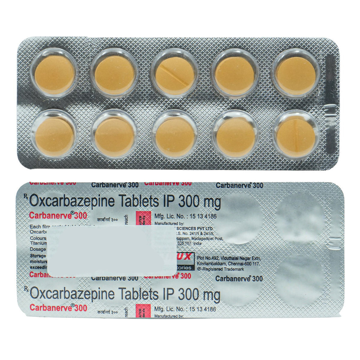 Buy CARBANERVE 300MG TABLET 10'S Online