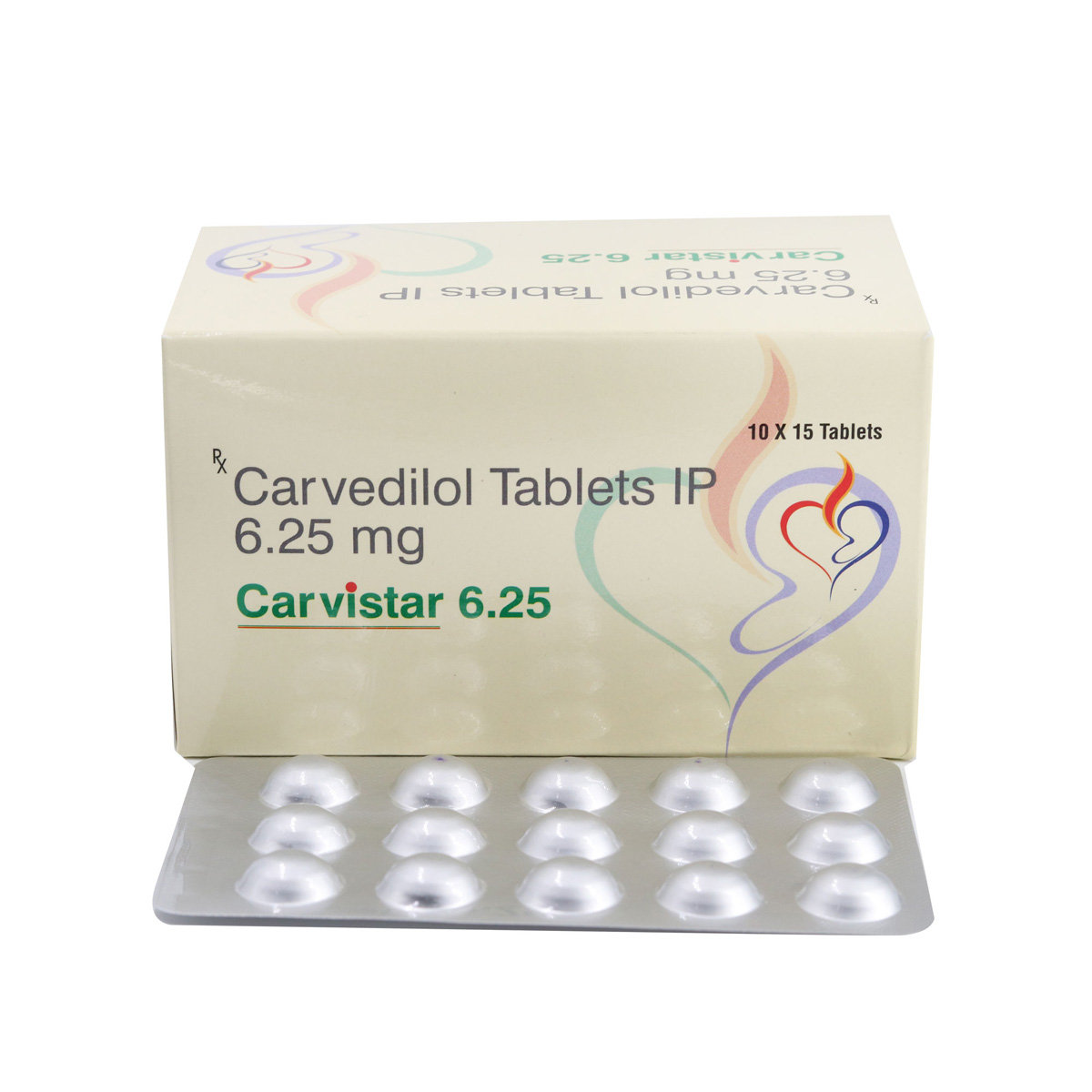 Carvistar 6.25 Tablet 15's, Pack of 15 TABLETS Carvistar 6.25 Tablet 15's, Pack of 15 TABLETS