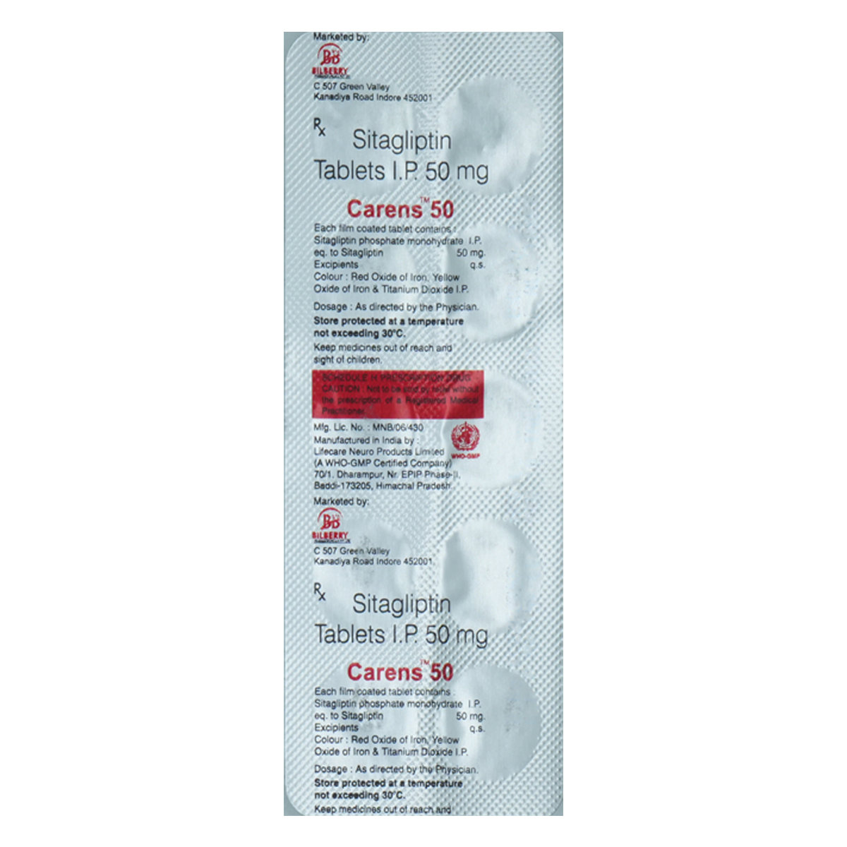 Carens 50 Tablet 10's, Pack of 10 TABLETS Carens 50 Tablet 10's, Pack of 10 TABLETS