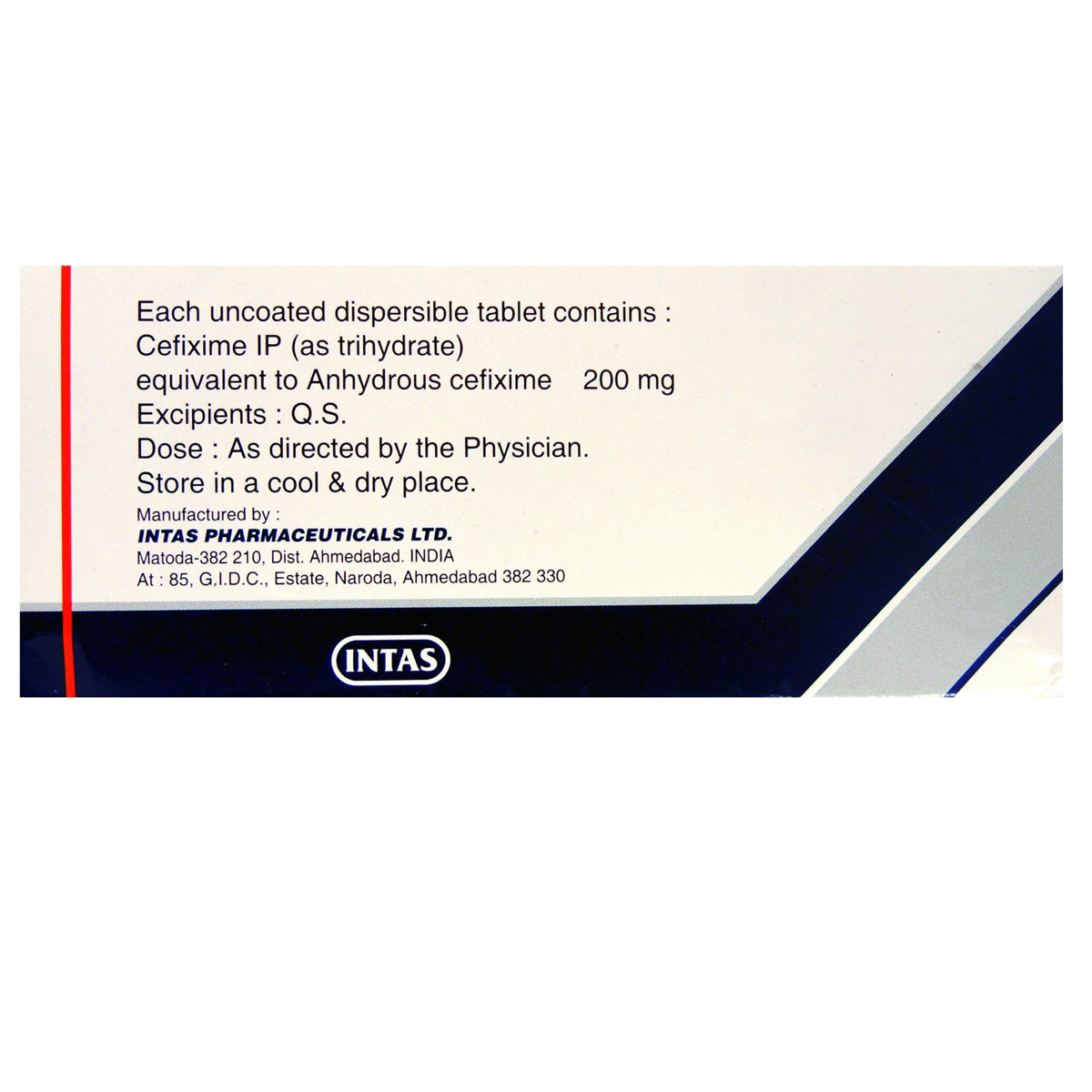 Ceftas-200 Tablet 10's, Pack of 10 TABLETS Ceftas-200 Tablet 10's, Pack of 10 TABLETS