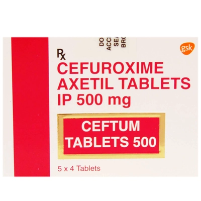 Ceftum 500 Tablet 4's, Pack of 4 TABLETS