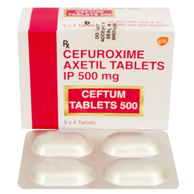 Ceftum 500 Tablet 4's, Pack of 4 TABLETS