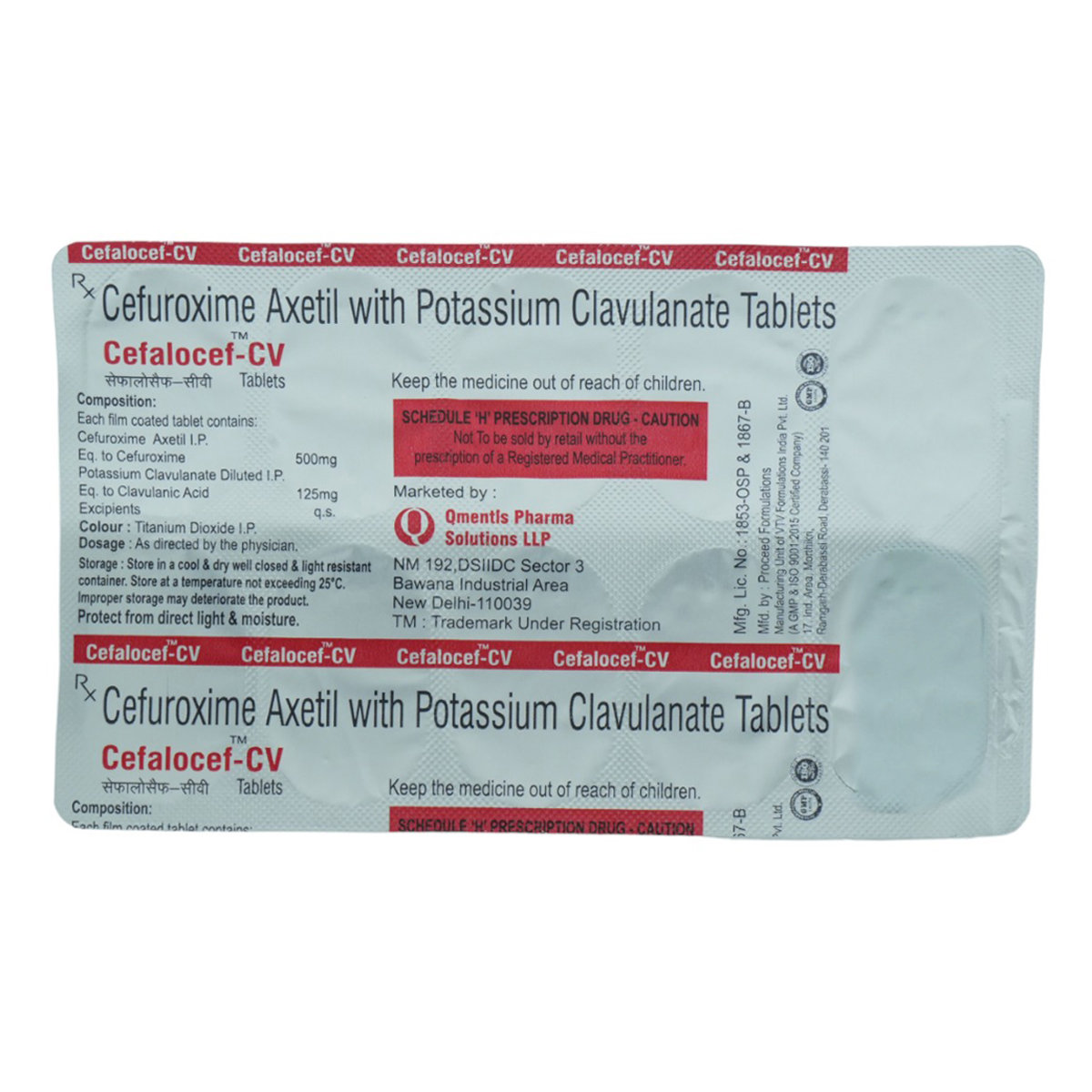 Cefalocef-CV Tablet 10's, Pack of 10 TABLETS Cefalocef-CV Tablet 10's, Pack of 10 TABLETS