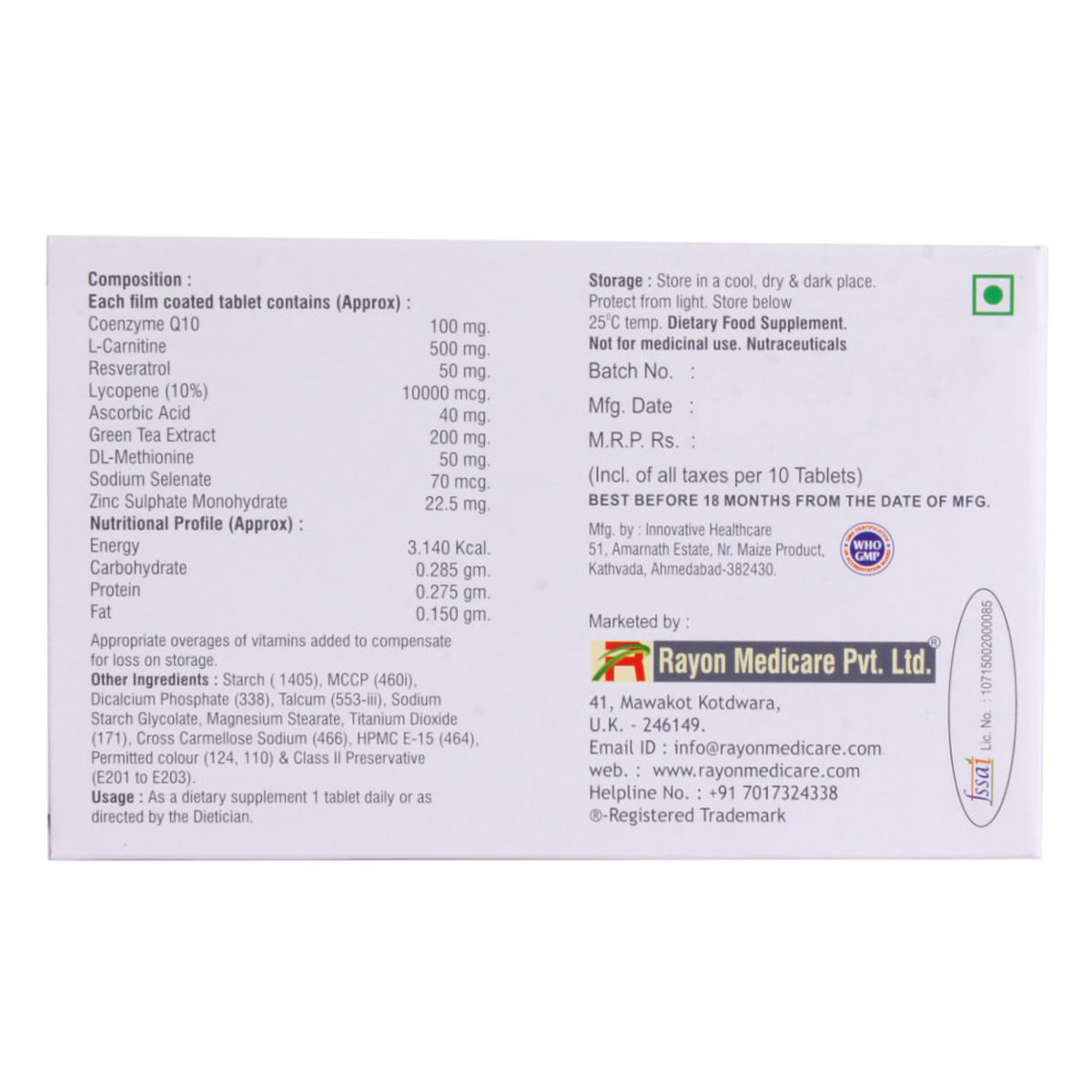 Celeng-Q10 Tablet 10's, Pack of 10 Celeng-Q10 Tablet 10's, Pack of 10