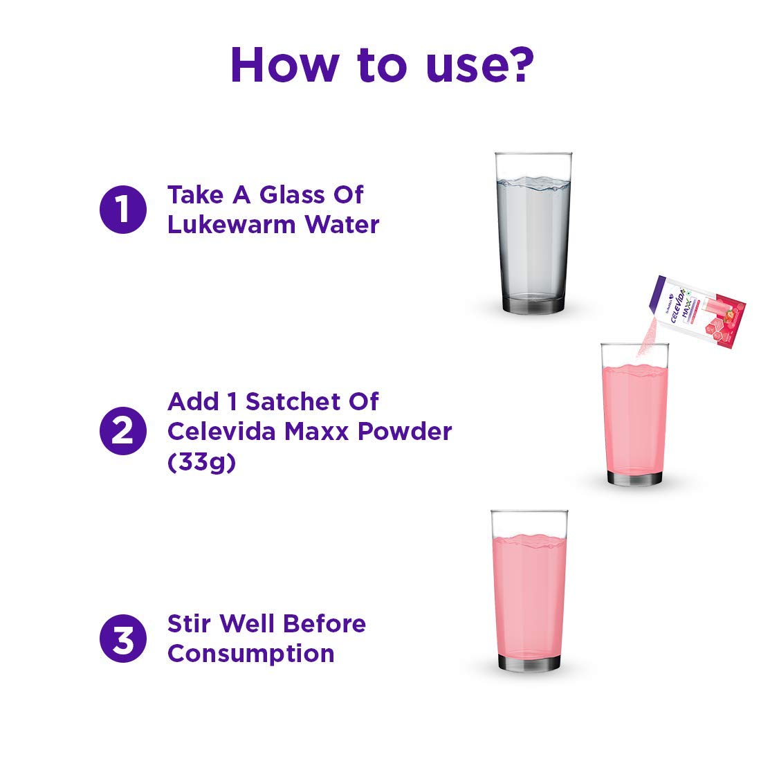 Celevida Maxx Strawberry Flavour Sachet, 14x33 gm, Pack of 1 Celevida Maxx Strawberry Flavour Sachet, 14x33 gm, Pack of 1