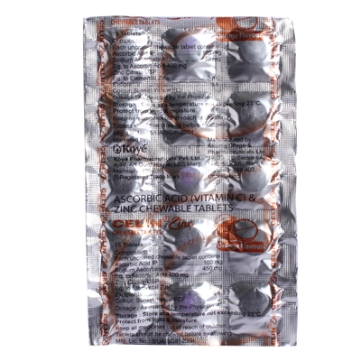 CELIN ZINC ORANGE FLAV CHEW TABLETS 15'S, Pack of 15 TABLETS