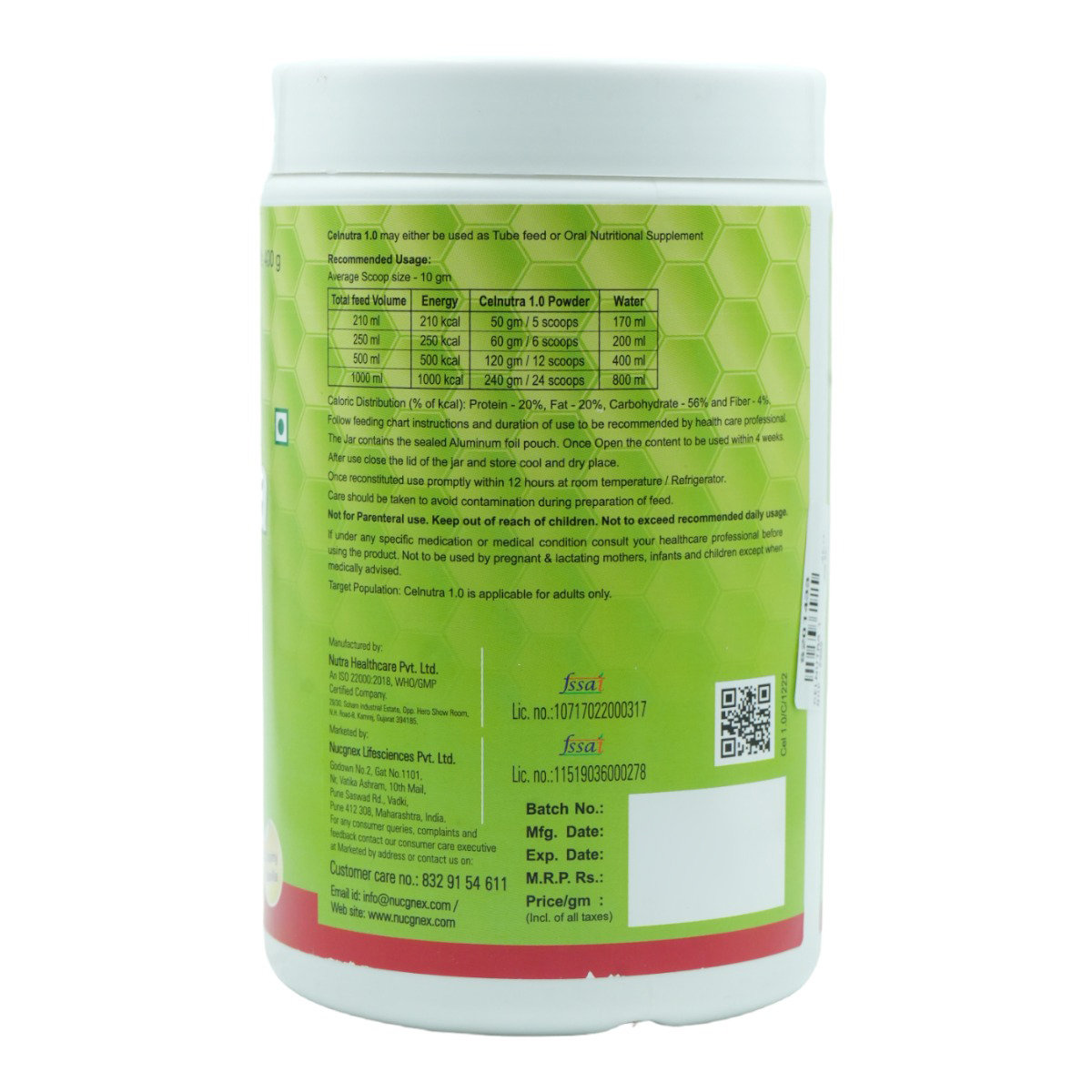 Celnutra 1.0 Creamy Vanilla Powder 400 gm, Pack of 1 Celnutra 1.0 Creamy Vanilla Powder 400 gm, Pack of 1