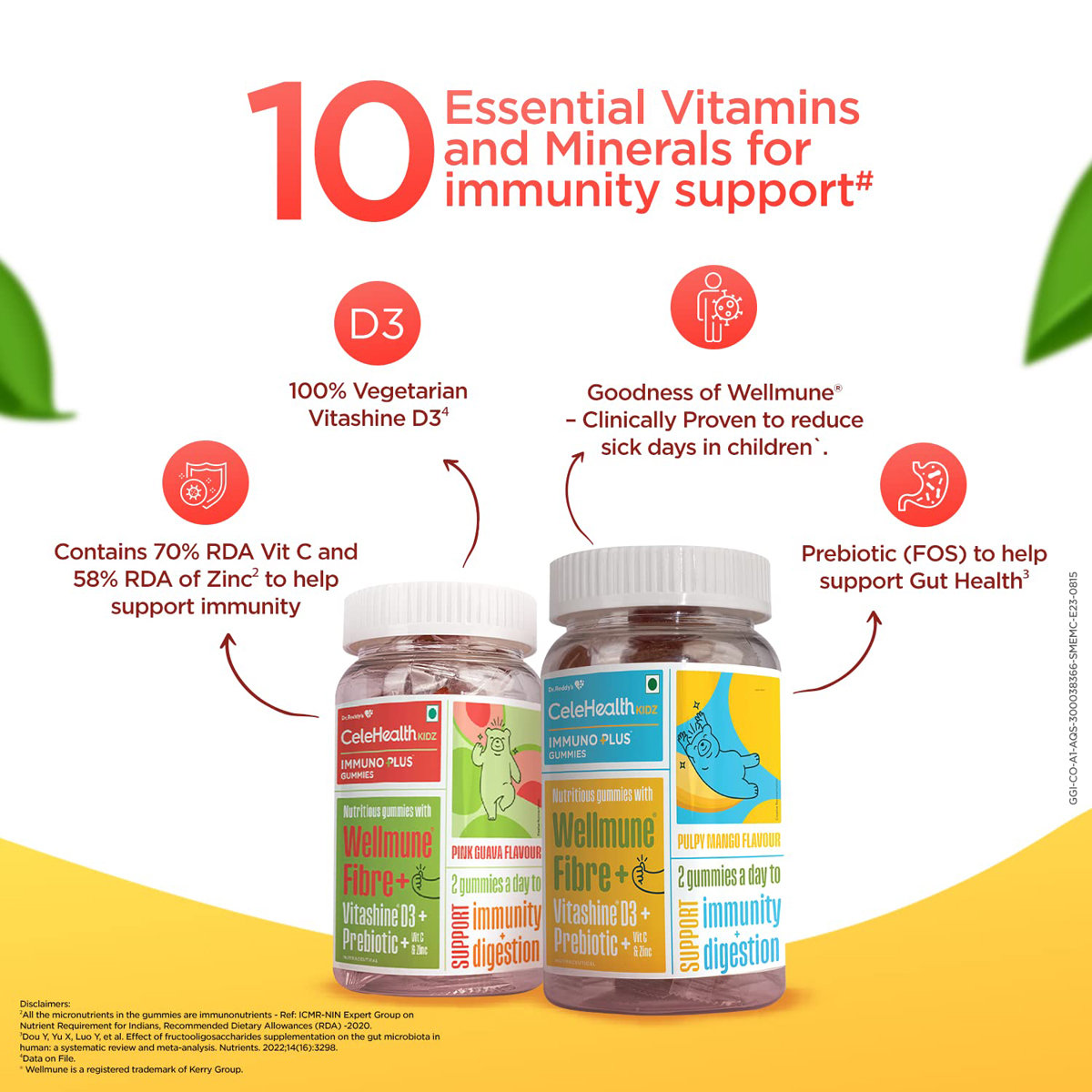 Celehealth Kidz Immuno Plus Pulpy Mango Flavour Gummies 30's, Pack of 1 Celehealth Kidz Immuno Plus Pulpy Mango Flavour Gummies 30's, Pack of 1