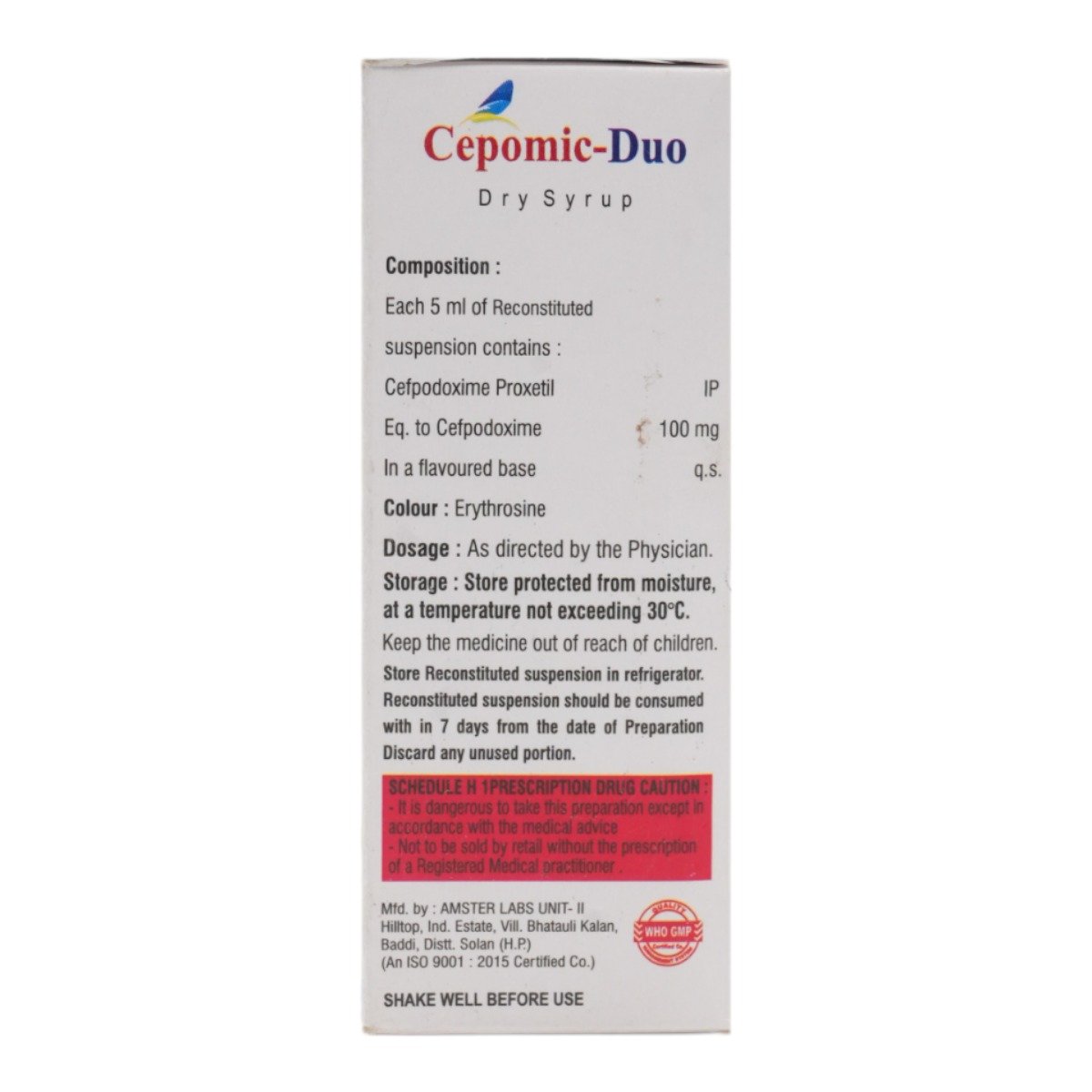 Cepomic Duo 100 mg Suspension 30 ml, Pack of 1 Liquid Cepomic Duo 100 mg Suspension 30 ml, Pack of 1 Liquid
