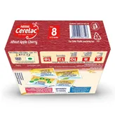 Nestle Cerelac Baby Cereal with Milk Wheat Apple Cherry (From 8 to 12 Months) Powder, 300 gm Refill Pack, Pack of 1