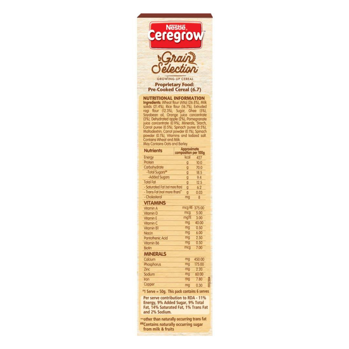 Nestle Ceregrow Ragi Mixed Fruit & Ghee Powder, 300 gm Refill Pack, Pack of 1 Nestle Ceregrow Ragi Mixed Fruit & Ghee Powder, 300 gm Refill Pack, Pack of 1