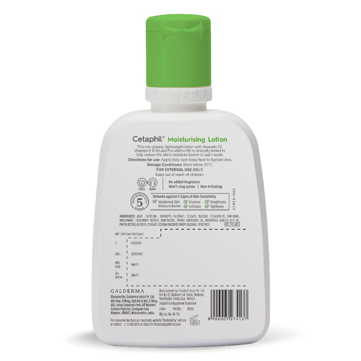 Cetaphil Moisturising Lotion 100 ml | Avacado Oil, Essentials Vitamin E, B3, Pro Vitamin B5 | provides Moisturisation | Prevent Skin Dryness For 48 Hours | Light Weight Lotion | No Greasy Formula | For Normal To Combination, Sensitive Skin, Pack of 1 LOTION Cetaphil Moisturising Lotion 100 ml | Avacado Oil, Essentials Vitamin E, B3, Pro Vitamin B5 | provides Moisturisation | Prevent Skin Dryness For 48 Hours | Light Weight Lotion | No Greasy Formula | For Normal To Combination, Sensitive Skin, Pack of 1 LOTION