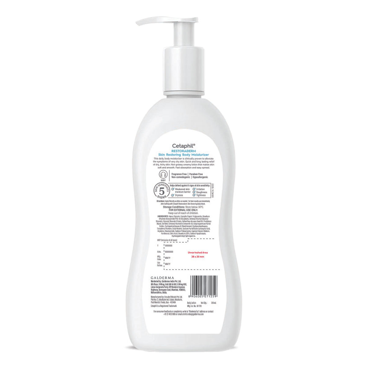 Cetaphil Restoraderm Skin Restoring Body Moisturizer Lotion 295 ml | Moisturises Dry Skin | Non Greasy Formula | For Very Dry, Sensitive Skin, Pack of 1 Cetaphil Restoraderm Skin Restoring Body Moisturizer Lotion 295 ml | Moisturises Dry Skin | Non Greasy Formula | For Very Dry, Sensitive Skin, Pack of 1