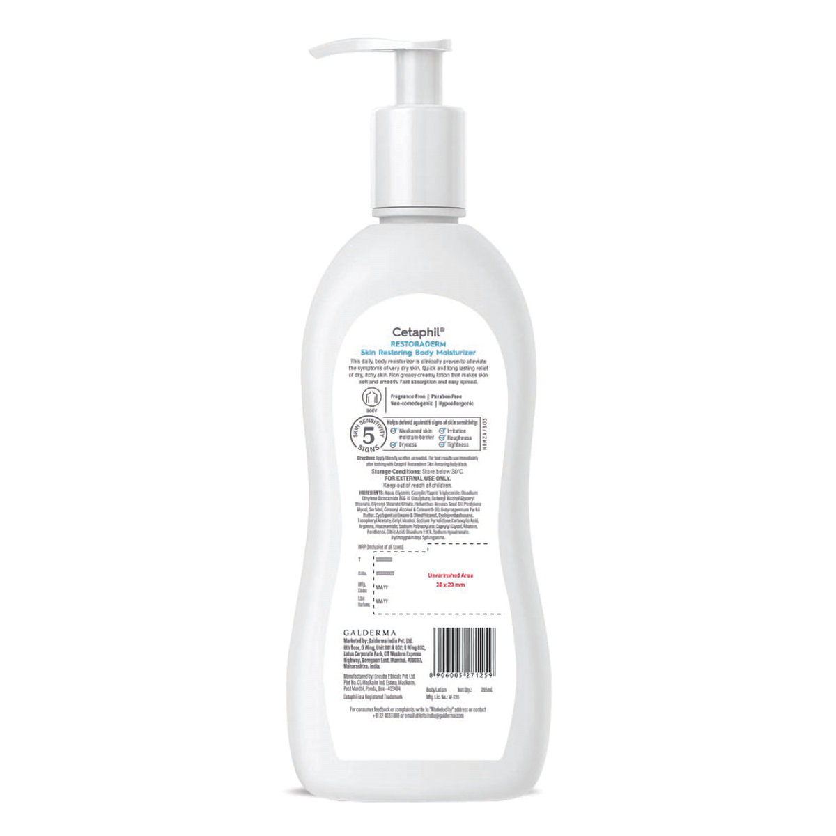 Cetaphil Restoraderm Skin Restoring Body Moisturizer Lotion 295 ml | Moisturises Dry Skin | Non Greasy Formula | For Very Dry, Sensitive Skin, Pack of 1 Cetaphil Restoraderm Skin Restoring Body Moisturizer Lotion 295 ml | Moisturises Dry Skin | Non Greasy Formula | For Very Dry, Sensitive Skin, Pack of 1