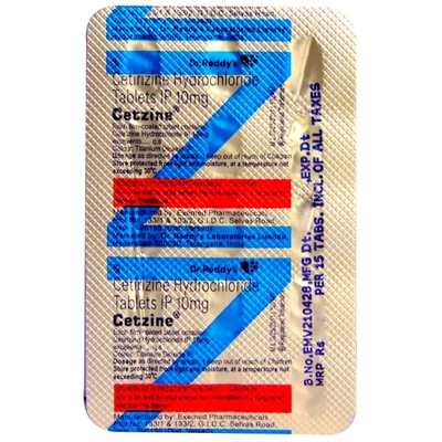 Cetzine Tablet 15's, Pack of 15 TABLETS