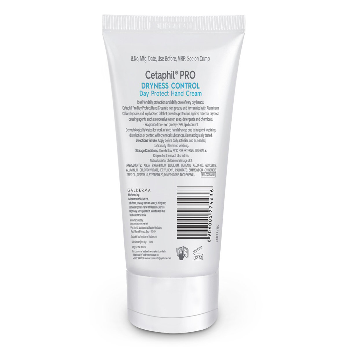 Cetaphil Pro Day Protect Hand Cream 50 ml | Shea Butter, Essential Vitamin E & Pro Vitamin B5 | Relieves & Control Dryness | Non Greasy | For Dry, Itchy Skin, Pack of 1 Cetaphil Pro Day Protect Hand Cream 50 ml | Shea Butter, Essential Vitamin E & Pro Vitamin B5 | Relieves & Control Dryness | Non Greasy | For Dry, Itchy Skin, Pack of 1