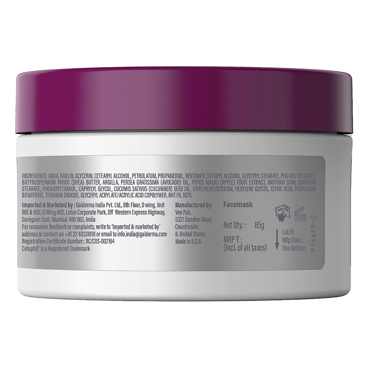 Cetaphil Pro Oil Control Purifying Clay Mask 85 gm | White Clay, Apple Fruit Extract | For Oily, Sensitive Skin, Pack of 1 Cetaphil Pro Oil Control Purifying Clay Mask 85 gm | White Clay, Apple Fruit Extract | For Oily, Sensitive Skin, Pack of 1