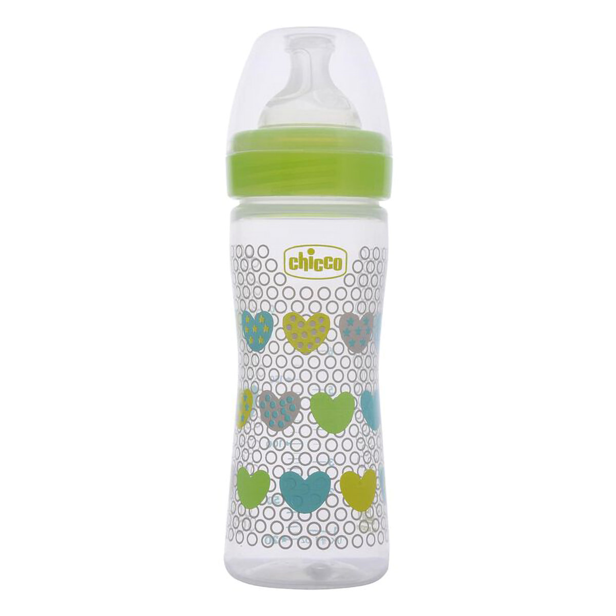 Chicco Well-Being Green Feeding Bottle, 250 ml, Pack of 1 Chicco Well-Being Green Feeding Bottle, 250 ml, Pack of 1