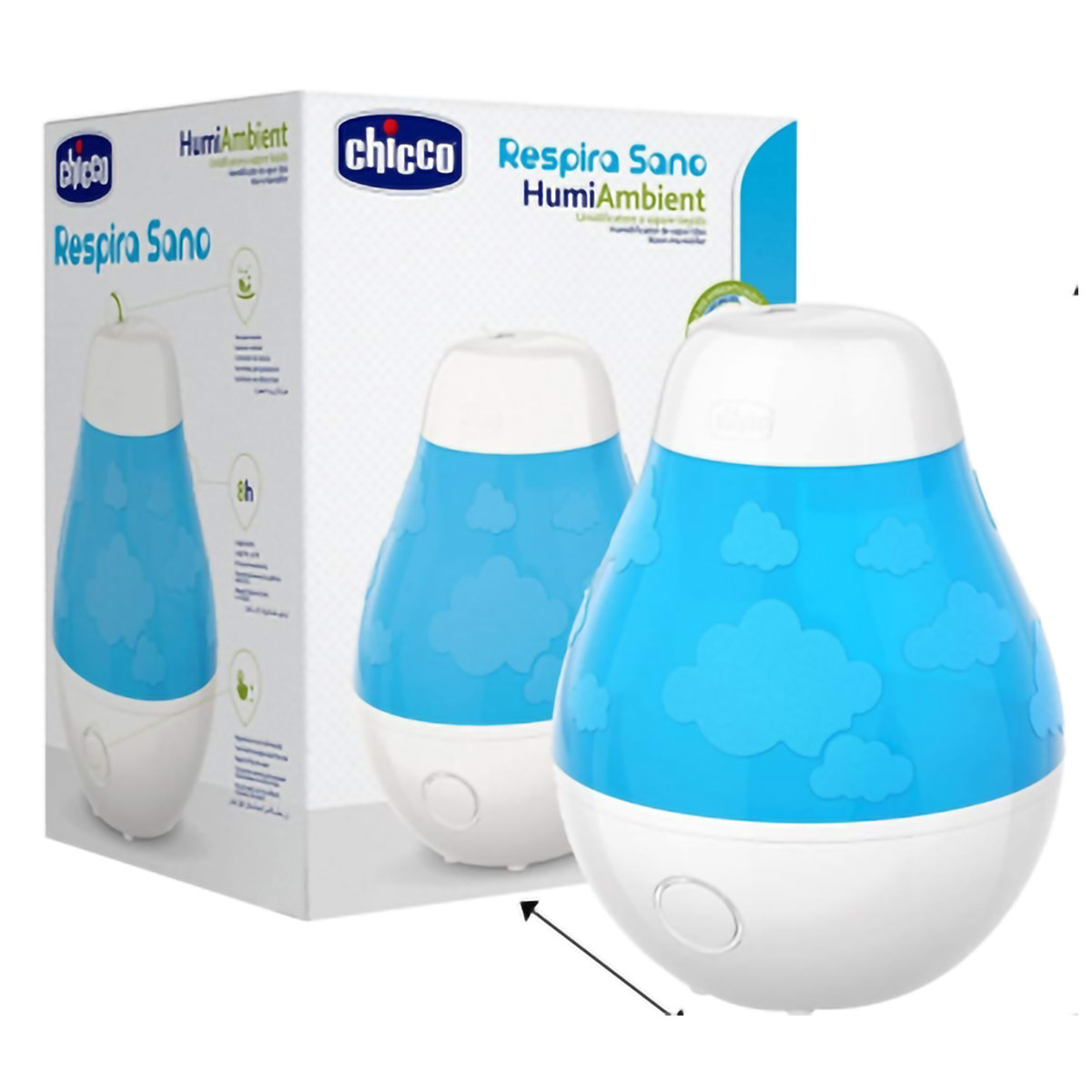 Chicco Respira Sano Humi Ambient Humidifier, 1 Count, Pack of 1 Chicco Respira Sano Humi Ambient Humidifier, 1 Count, Pack of 1