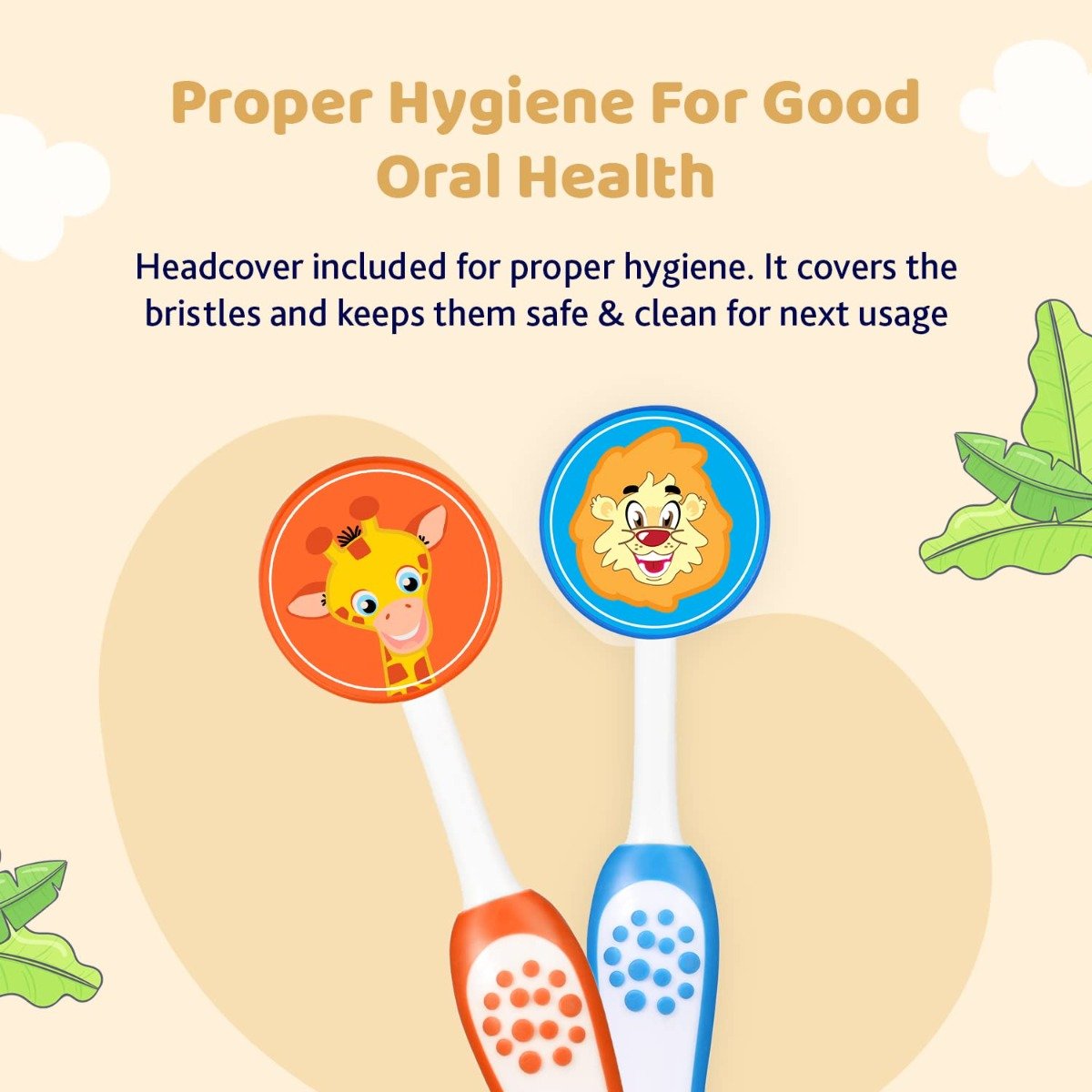 Chicco Soft Blue & Orange Toothbrush for 3-8 Year Kids, 2 Count, Pack of 1 Chicco Soft Blue & Orange Toothbrush for 3-8 Year Kids, 2 Count, Pack of 1