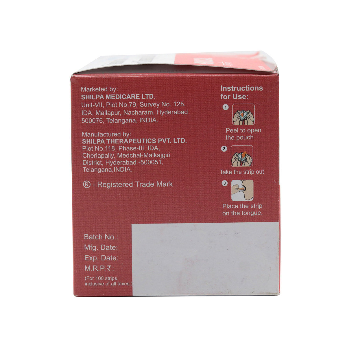 Cholcal Orally Disintegrating Strip 10's, Pack of 10 Cholcal Orally Disintegrating Strip 10's, Pack of 10