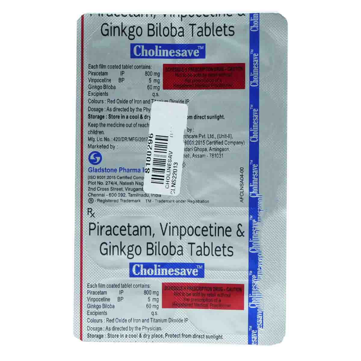 Cholinesave Tablet 10's, Pack of 10 TABLETS Cholinesave Tablet 10's, Pack of 10 TABLETS