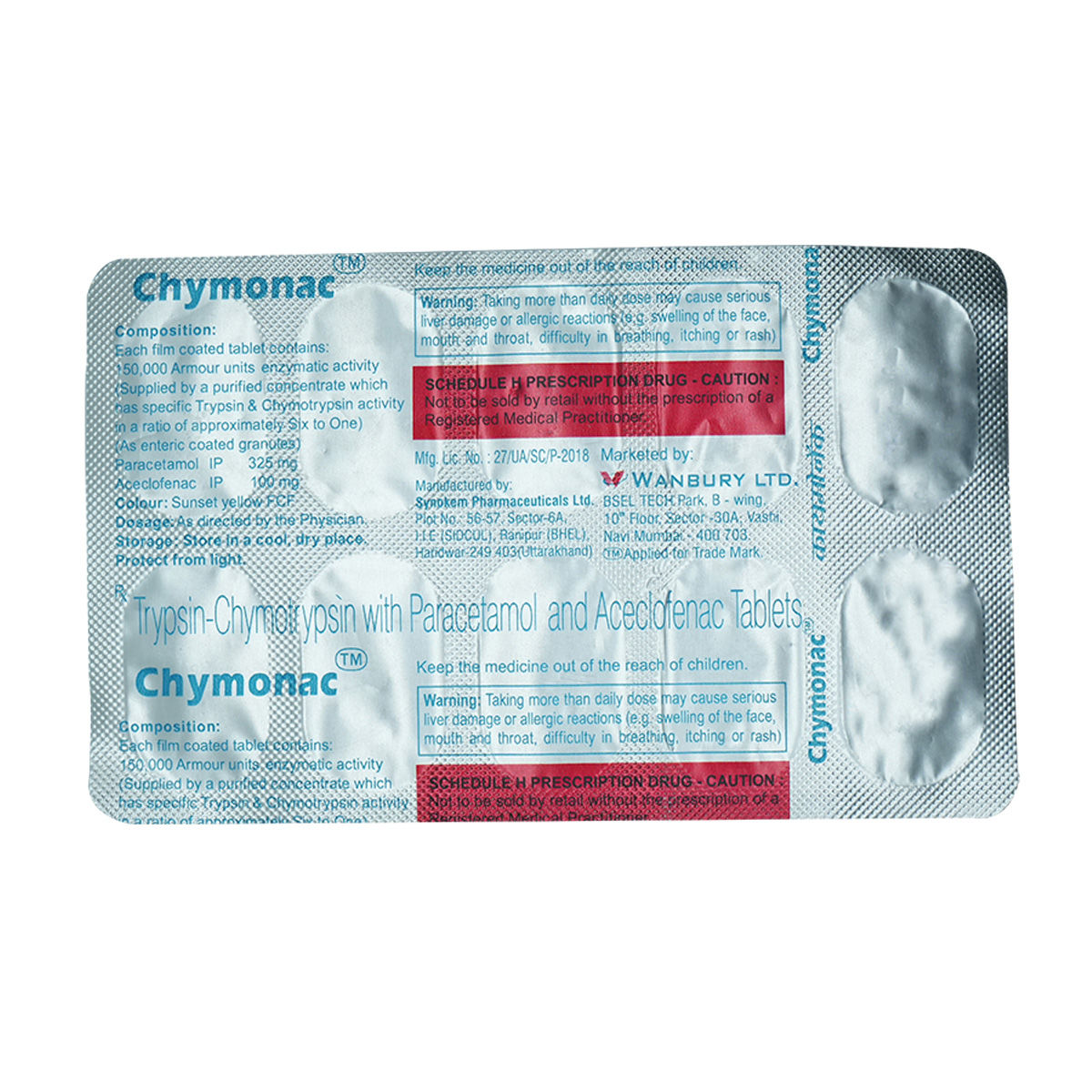 Buy Chymonac Tablet 10's Online