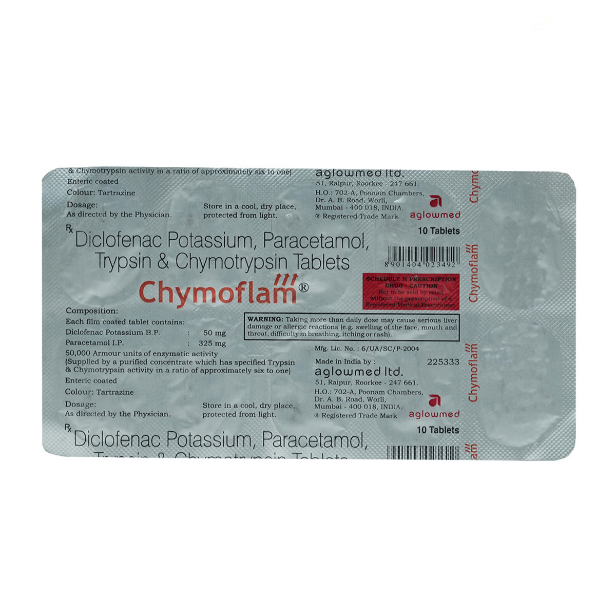 Chymoflam Tablet 10's, Pack of 10 TABLETS Chymoflam Tablet 10's, Pack of 10 TABLETS
