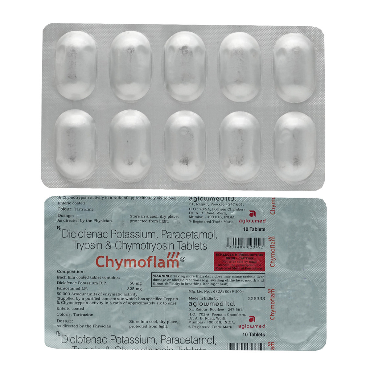 Chymoflam Tablet 10's, Pack of 10 TABLETS Chymoflam Tablet 10's, Pack of 10 TABLETS