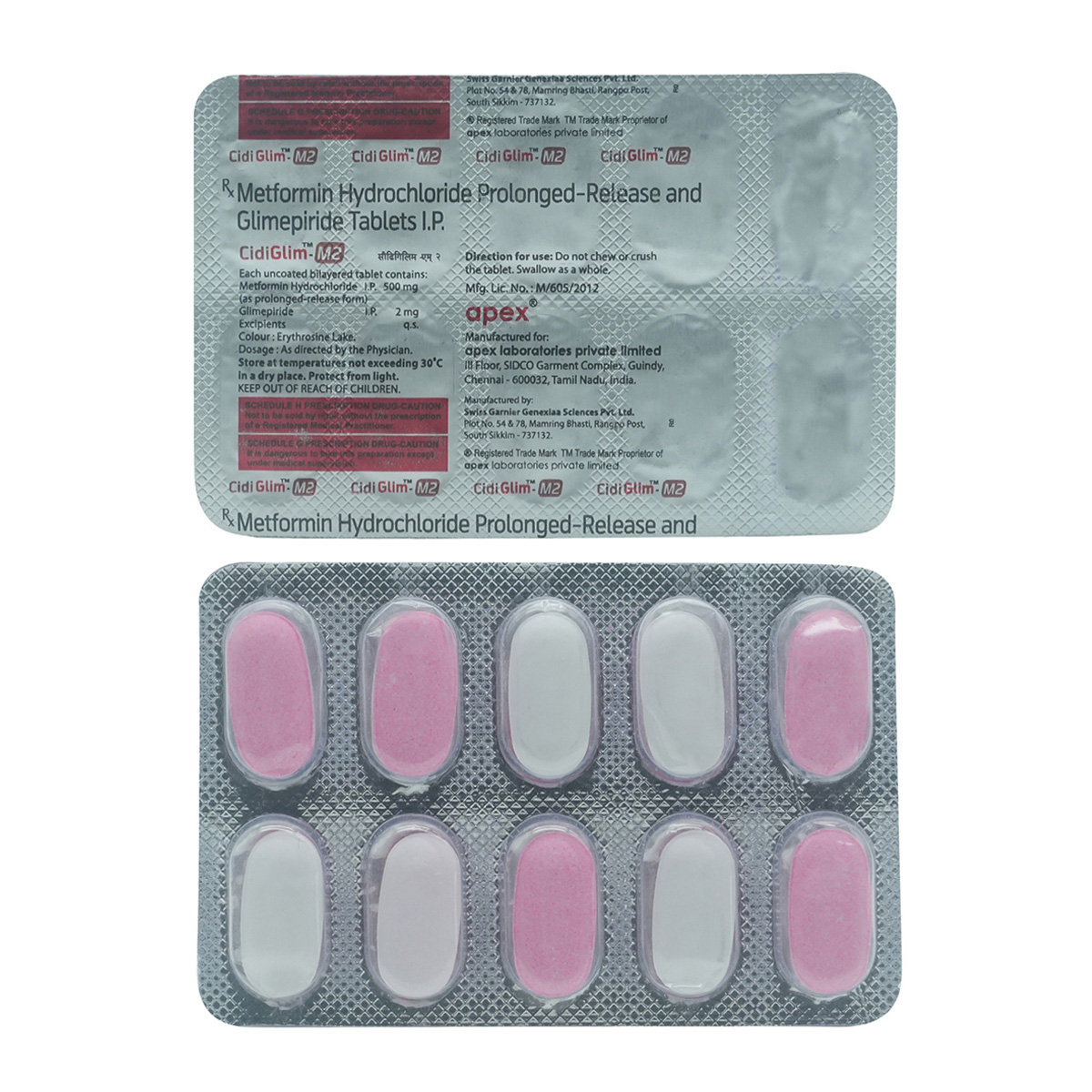Cidiglim-M 2 Tablet 10's, Pack of 10 TABLETS Cidiglim-M 2 Tablet 10's, Pack of 10 TABLETS
