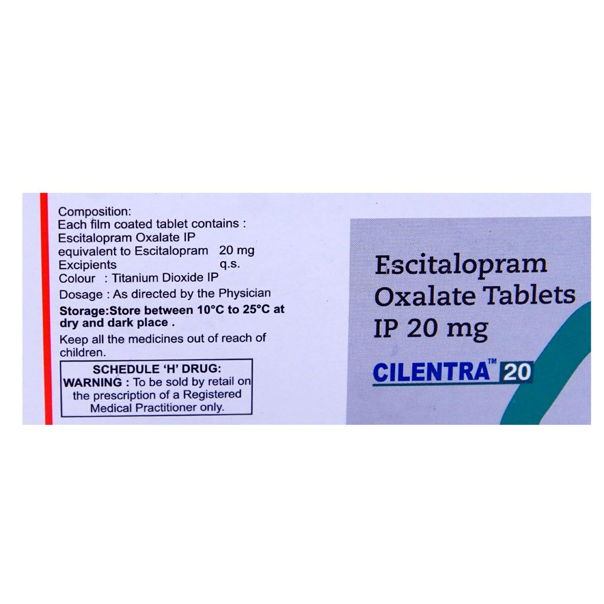 Cilentra 20 Tablet 10's, Pack of 10 TABLETS Cilentra 20 Tablet 10's, Pack of 10 TABLETS