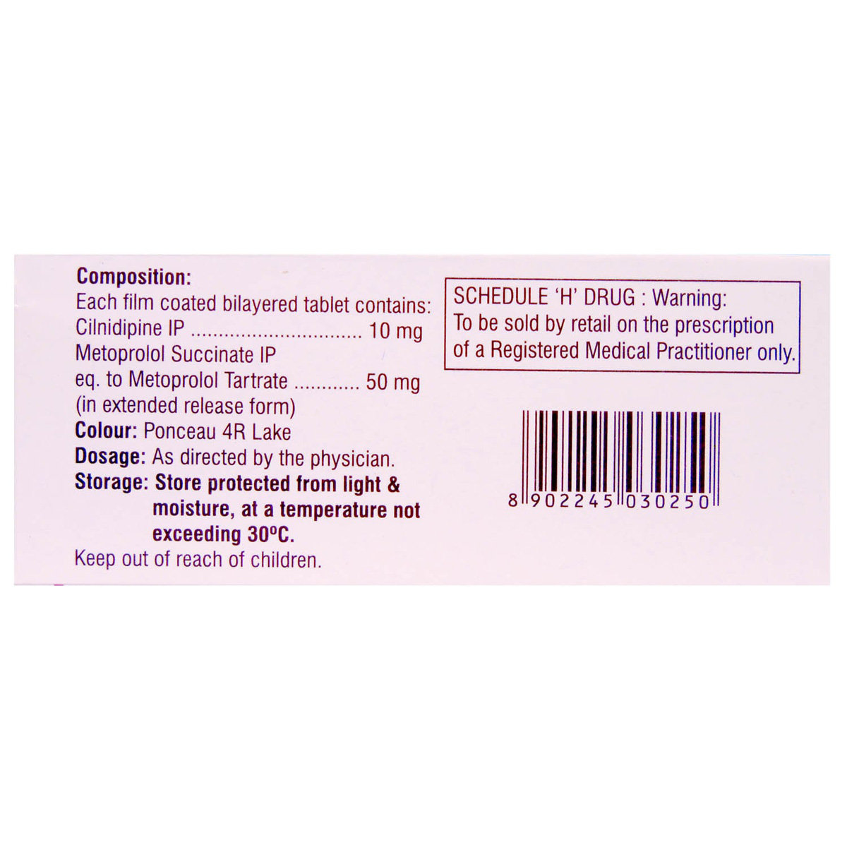 Cilacar-M 10/50 Tablet 10's, Pack of 10 TABLETS Cilacar-M 10/50 Tablet 10's, Pack of 10 TABLETS