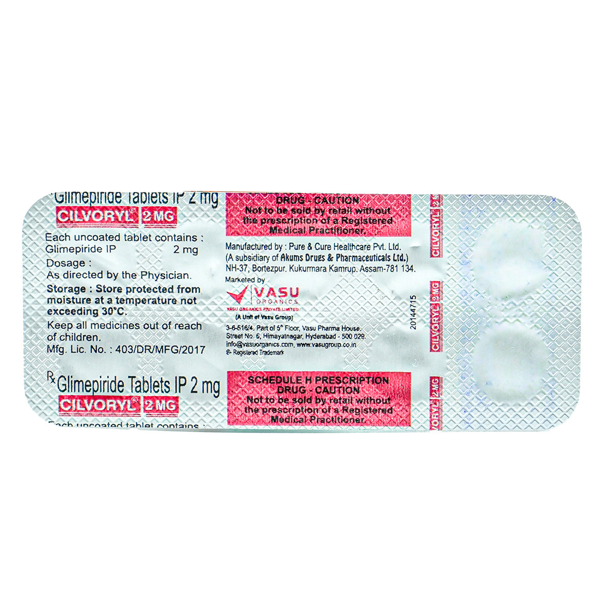 CILVORYL 2MG TABLET 10'S, Pack of 10 TABLETS CILVORYL 2MG TABLET 10'S, Pack of 10 TABLETS