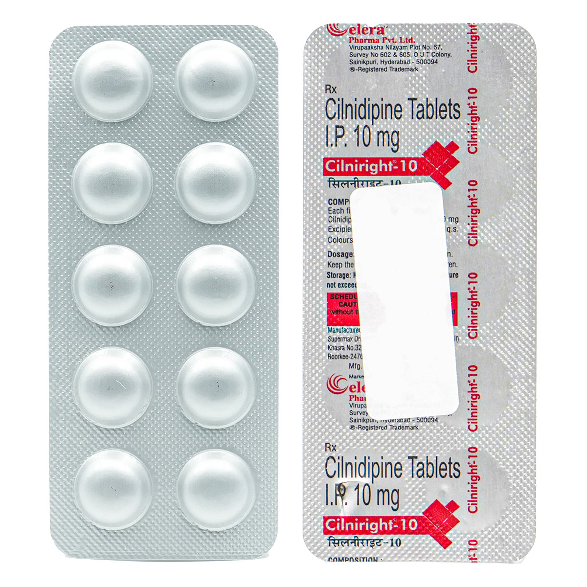 Cilniright 10 Tablet 10's, Pack of 10 TABLETS Cilniright 10 Tablet 10's, Pack of 10 TABLETS