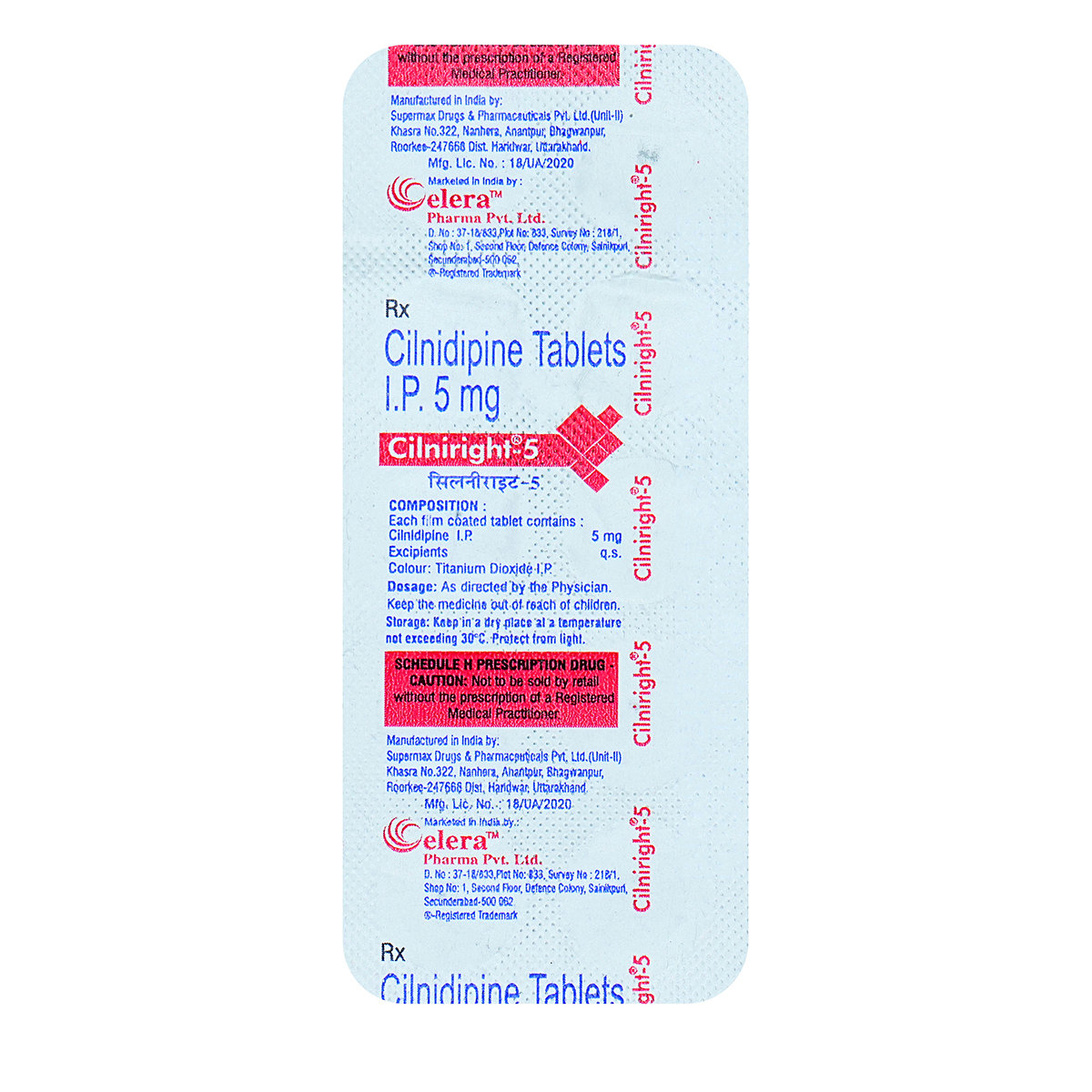 Cilniright-5mg Tablet 10's, Pack of 10 TABLETS Cilniright-5mg Tablet 10's, Pack of 10 TABLETS