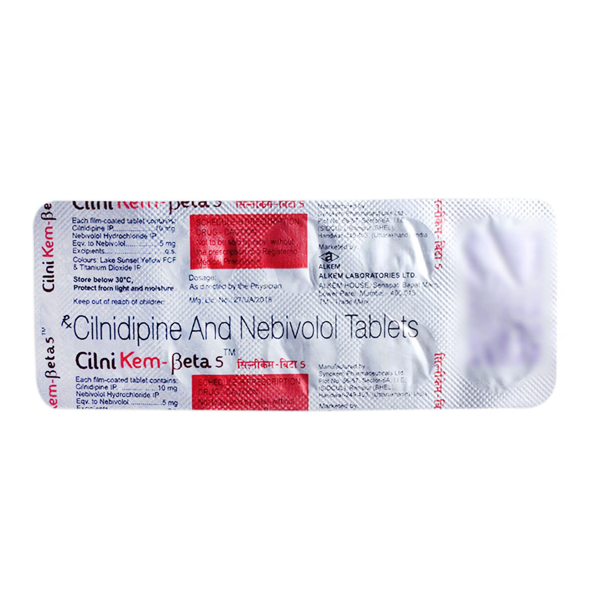 Buy CILNIKEM BETA 5MG TABLET 10'S Online