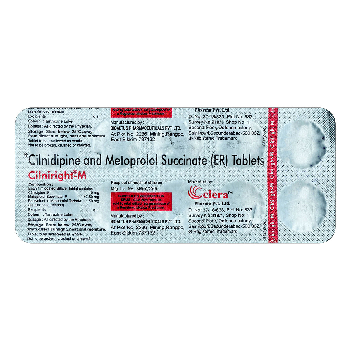 Cilniright M Tablet 10's, Pack of 10 TABLETS Cilniright M Tablet 10's, Pack of 10 TABLETS