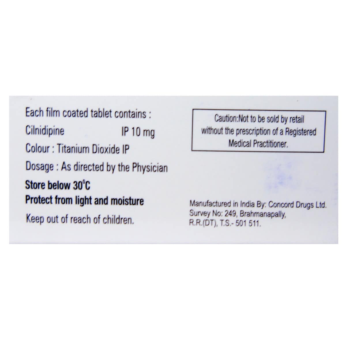 Cilock-10 Tablet 10's, Pack of 10 TabletS Cilock-10 Tablet 10's, Pack of 10 TabletS